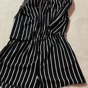 Black and white jumpsuit